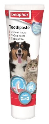Беафар Зубная паста для собак и кошек со вкусом печени (TOOTHPASTE LIVER), 100 г 1708651381 фото
