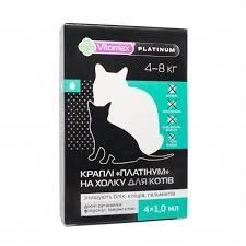Платинум краплі для котів 4-8 кг, 4 піп.*1 мл, Vitomax 1112 фото
