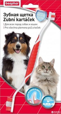 Двусторонняя зубная щетка Beaphar Toothbrush для котов и собак 1623830765 фото