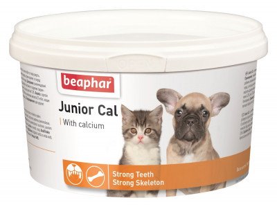 Мінеральна добавка Beaphar Junior Cal Бефар Юніор Каль з кальцієм для цуценят і кошенят 200 г 1724511745 фото