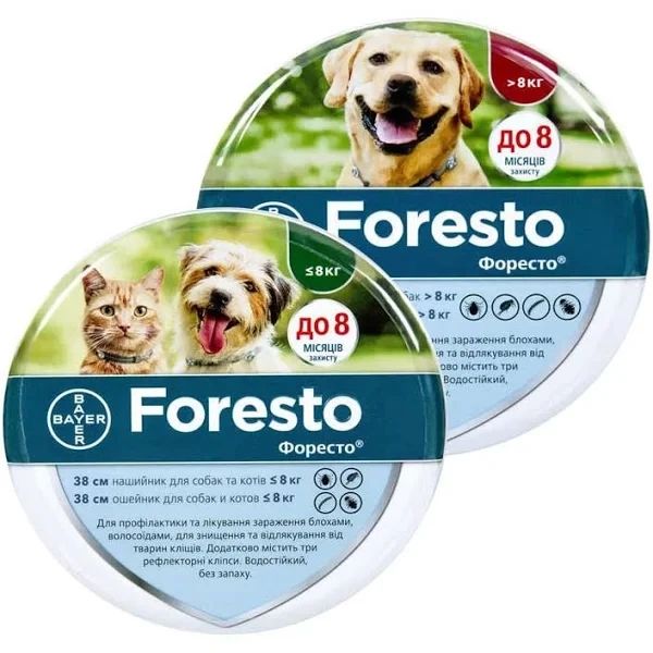 Ошейник Bayer Foresto (Форесто) от блох и клещей 38см. для собак малых пород и котов 1431597371 фото