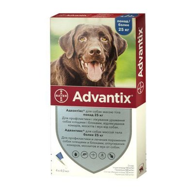 Bayer Advantix (Адвантикс) №4 капли на холку для собак 25-40кг Адвантікс 1737400547 фото
