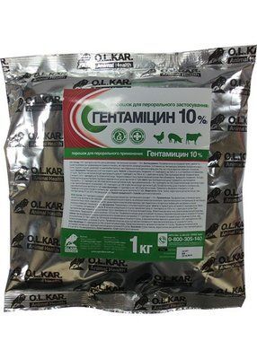 ГЕНТАМІЦИНА ПОРОШОК 10% 1КГ Oлкар * 1733725393 фото
