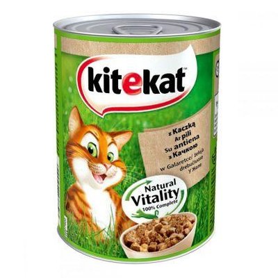 Корм для кошек Kitekat с уткой в желе, 400гр. консерва китикет в44 фото