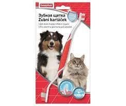 Двусторонняя зубная щетка Beaphar Toothbrush для котов и собак 1982510462 фото