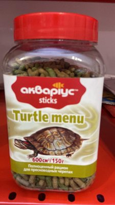 Сухой корм Akvarius (Аквариус) Turtle Menu Sticks для пресноводных черепах 150 г 1998096809 фото