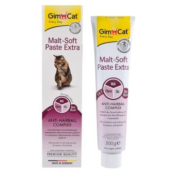GimCat Malt-Soft Extra - паста для виведення вовни зі шлунка котів 72 фото