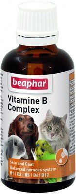 Витамины Beaphar Vitamine B Complex для собак, кошек, птиц и грызунов, 50 мл 188 фото