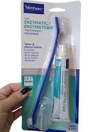 Ензиматік набір (паста зубна, щітка та напальник) Virbac Enzymatic , 70г 538 фото
