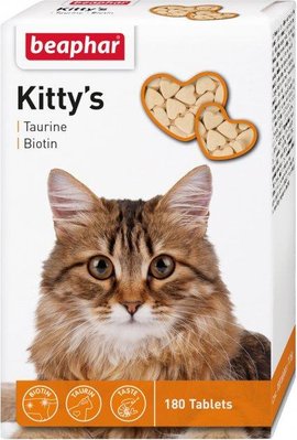 Кормова добавка Beaphar Kittys + Taurine + Biotine з біотином та таурином для кішок 1648810994 фото