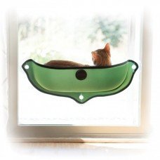 K&H Ez Mount Window Bed спальное место на окно для котов зеленый | 1 9192 фото