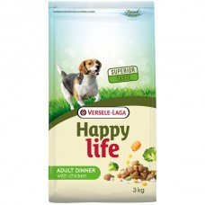 Happy Life Adult Dinner with Chicken ХЕППИ ЛАЙФ сухой премиум корм для собак всех пород 15 кг 1780887250 фото