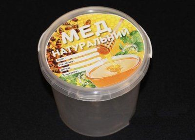 Этикетка &laquo;Мед натуральный&raquo; диаметр 11см (КРУГЛАЯ самоклейка) EM0001VT фото