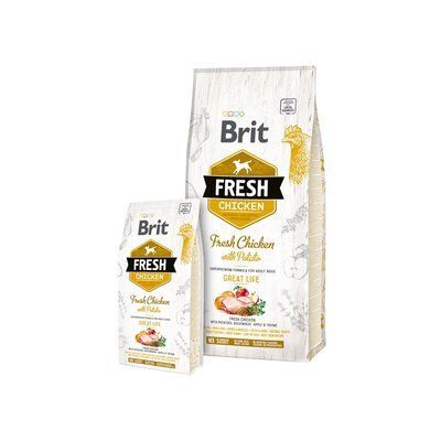Brit Fresh Chicken/Potato Adult 2,5 kg (курица,картофель д/взрослых собак) 170991/530755 фото