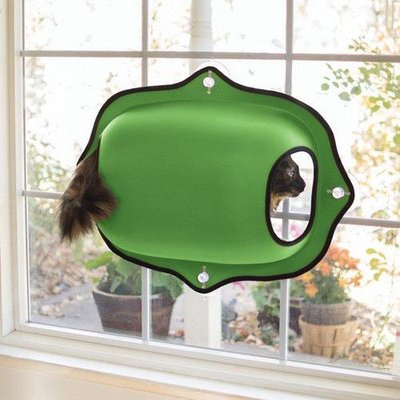 K&H EZ Mount Window Pod спальное место-домик на окно для котов зеленый 9182 фото