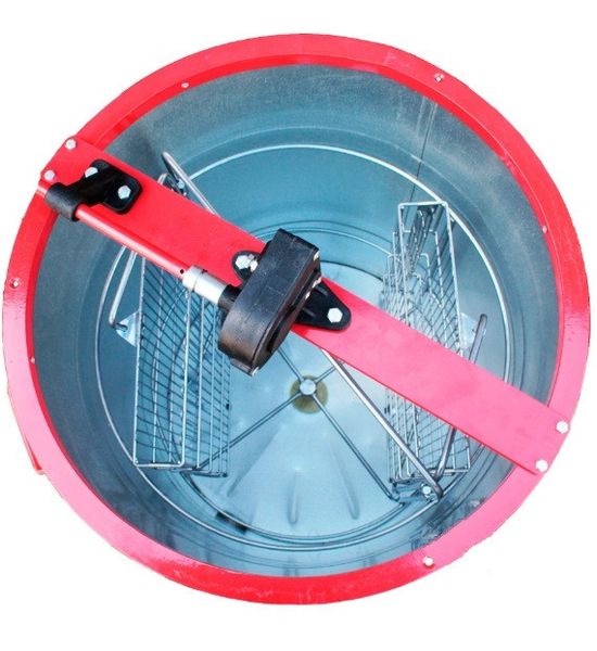 Алюмоцинкова медогонка з поворотом касет 2-х рамкова, касета зварена (забарвлена порошковою фарбою) M2006 фото