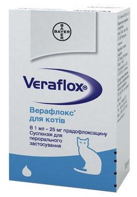 Bayer Верафлокс (Veraflox) для котов, 15 мл 1431597961 фото