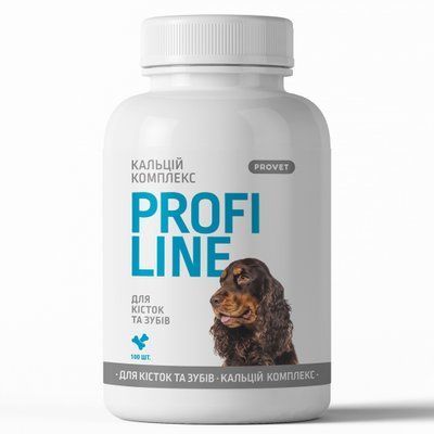 PROFILINE для собак КАЛЬЦІЙ КОМПЛЕКС для кісток та зубів 100 табл 769 фото
