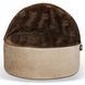 K&H Kitty Hooded самозігріваючий будиночок-лежак для котів шоколадний/жовто-коричневий | S * 2995 фото 1