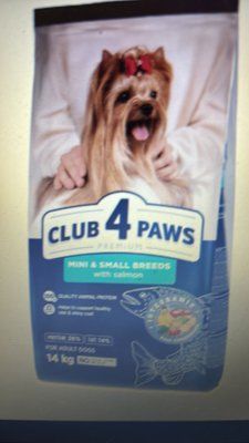 CLUB 4 PAWS Adult Mini & Small Breeds with Salmon - сухой корм с лососем для взрослых собак малых и миниатюрных пород 14 кг 1347 фото