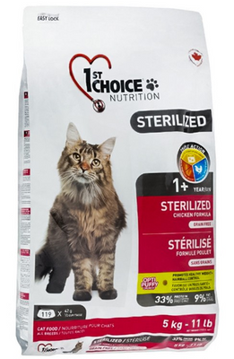 1st Choice Adult Cat Sterilized Сухой корм для стерилизованных кошек с курицей 5кг 177 фото