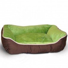 K&H Self-Warming Lounge Sleeper самосогревающийся лежак для собак и котов зеленый/желто-коричневый | S 3163 фото