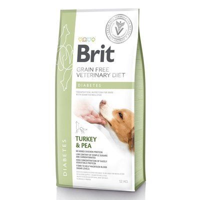 Brit GF VetDiets Dog Diabetes 12 kg. (сухой корм для собак c сахарным диабетом с  индейкой и горохом ) 170943/8103 фото