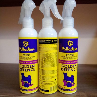 Спрей от паразитов Palladium Golden Defence 250мл (паладиум голден дефенс) для собак и кошек 1971492475 фото